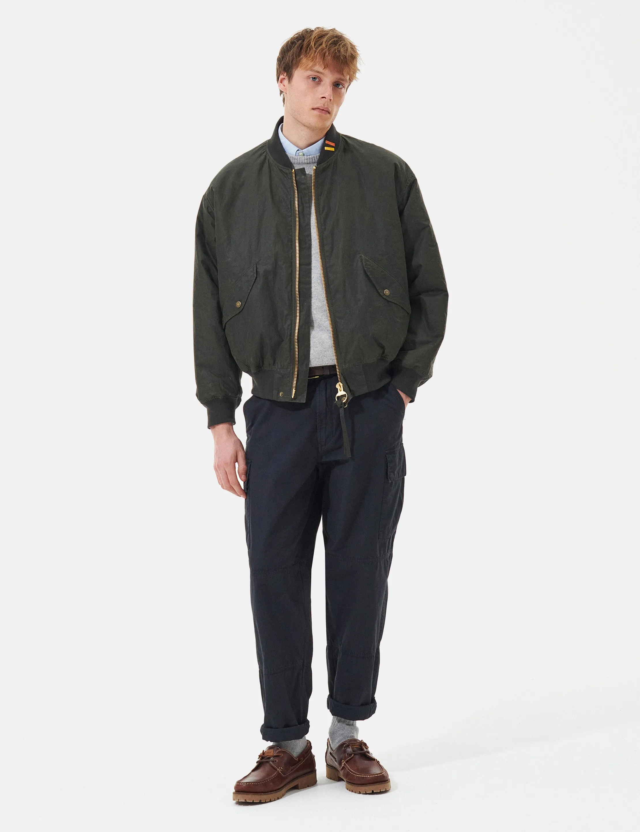 Barbour JBS Flight Jacket - Olive Green sold by Article London product image thumbnail 3
