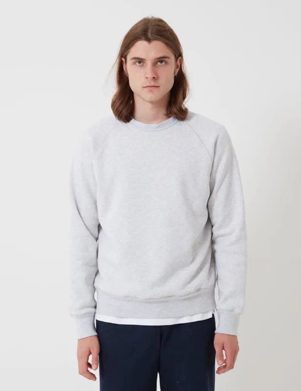 Bhode Besuto Raglan Sweatshirt (Organic Cotton) - Grey Marl sold by Article London
