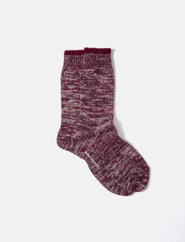 Norse Projects Ebbe Twist Socks - Magenta made by Norse Projects