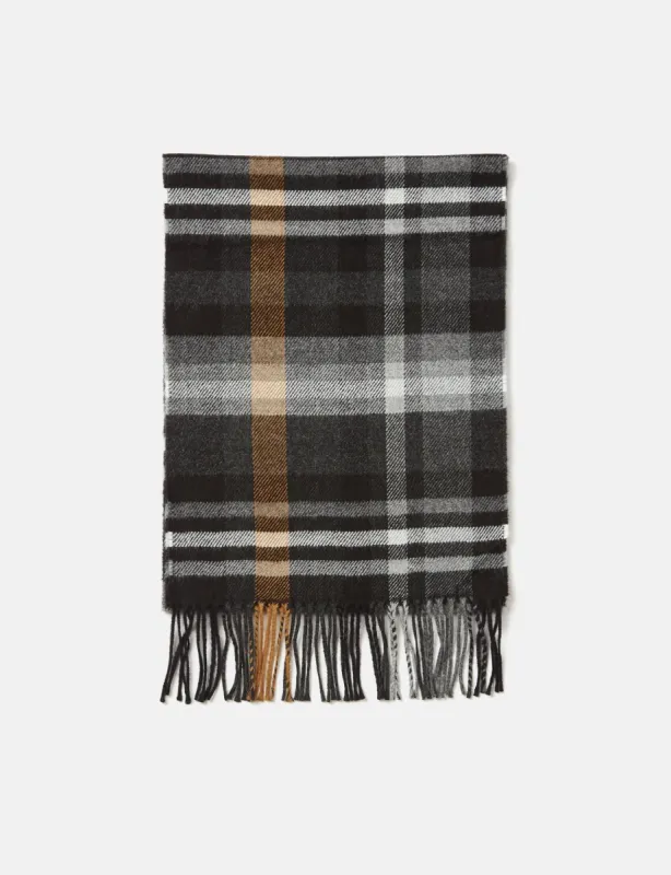 Universal Works Check Scarf - Grey Check sold by Article London
