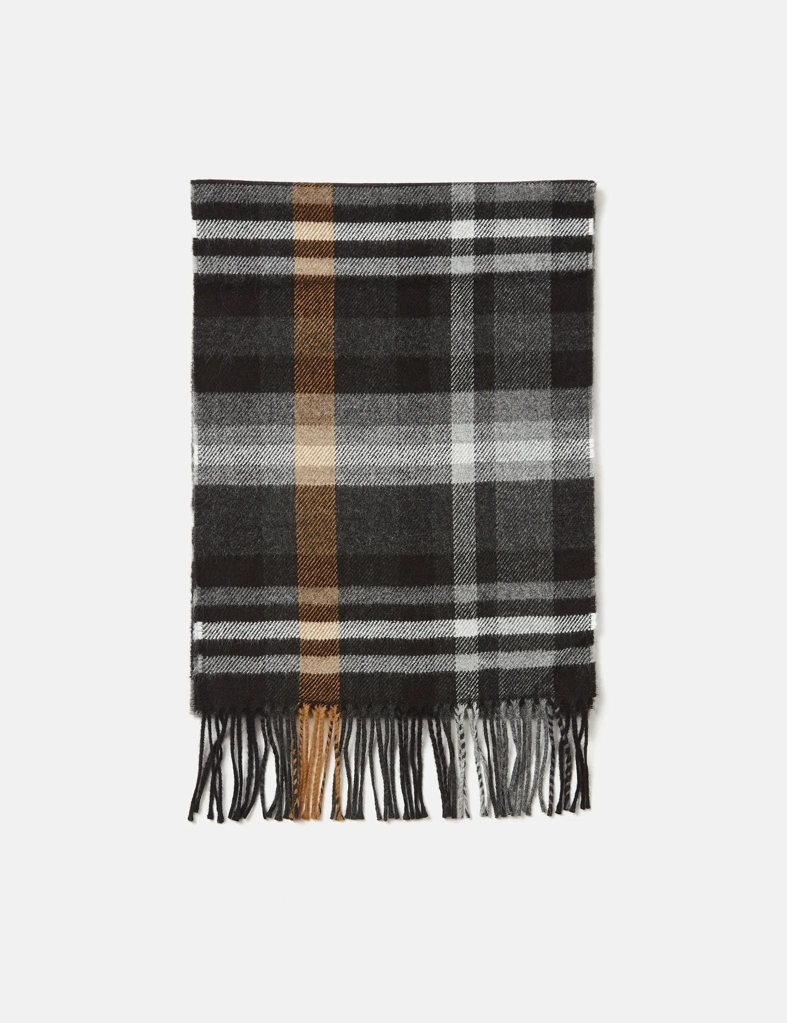 Universal Works Check Scarf - Grey Check sold by Article London