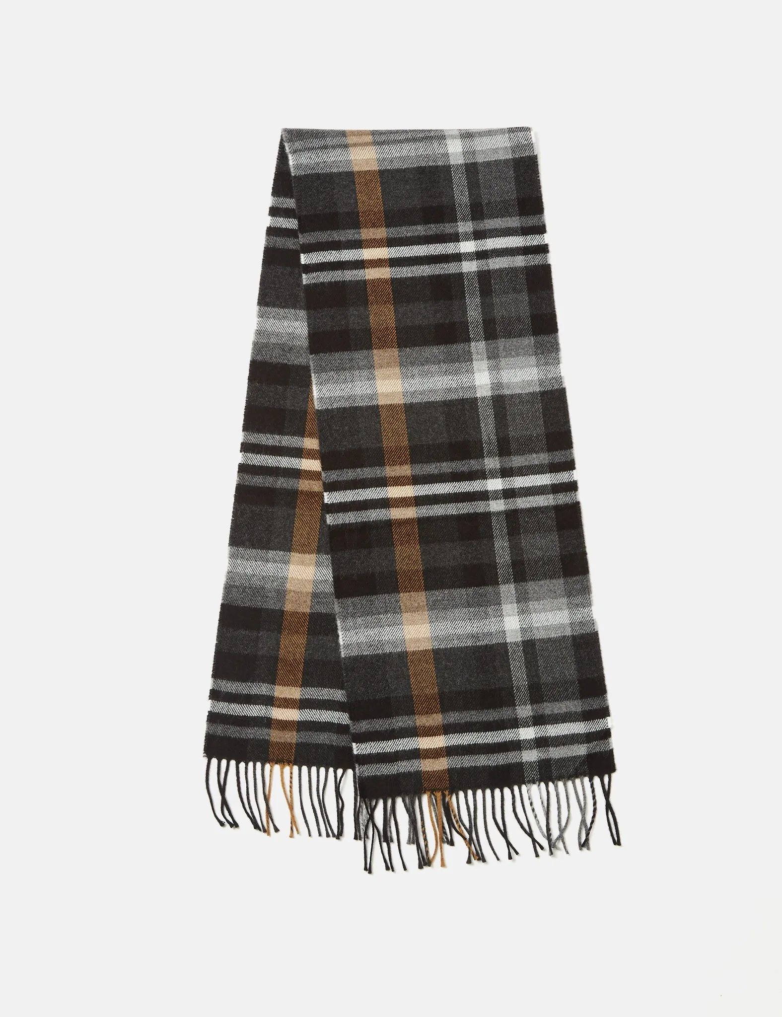 Universal Works Check Scarf - Grey Check sold by Article London product image thumbnail 4