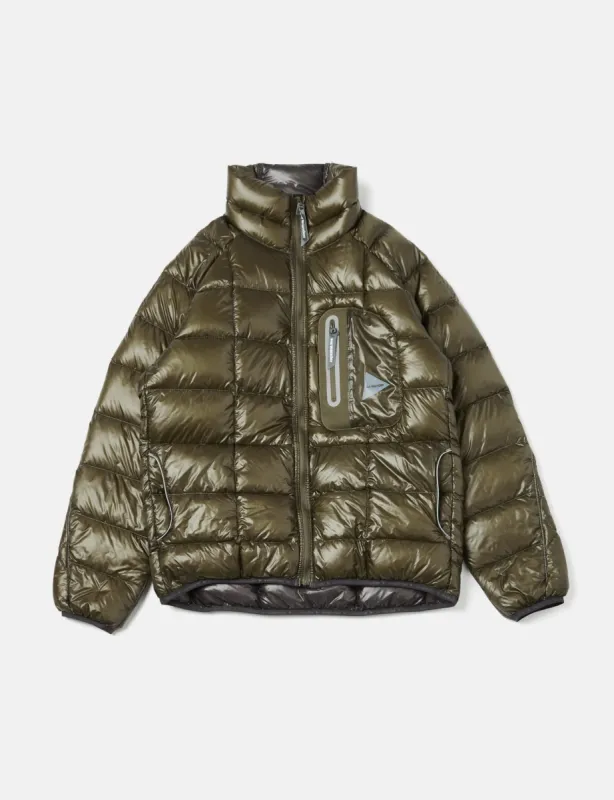 And Wander Diamond Stitch Down Jacket - Khaki Brown sold by Article London