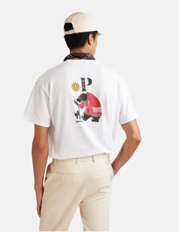 Percival Smokey Bear T-Shirt (Organic) - White sold by Article London