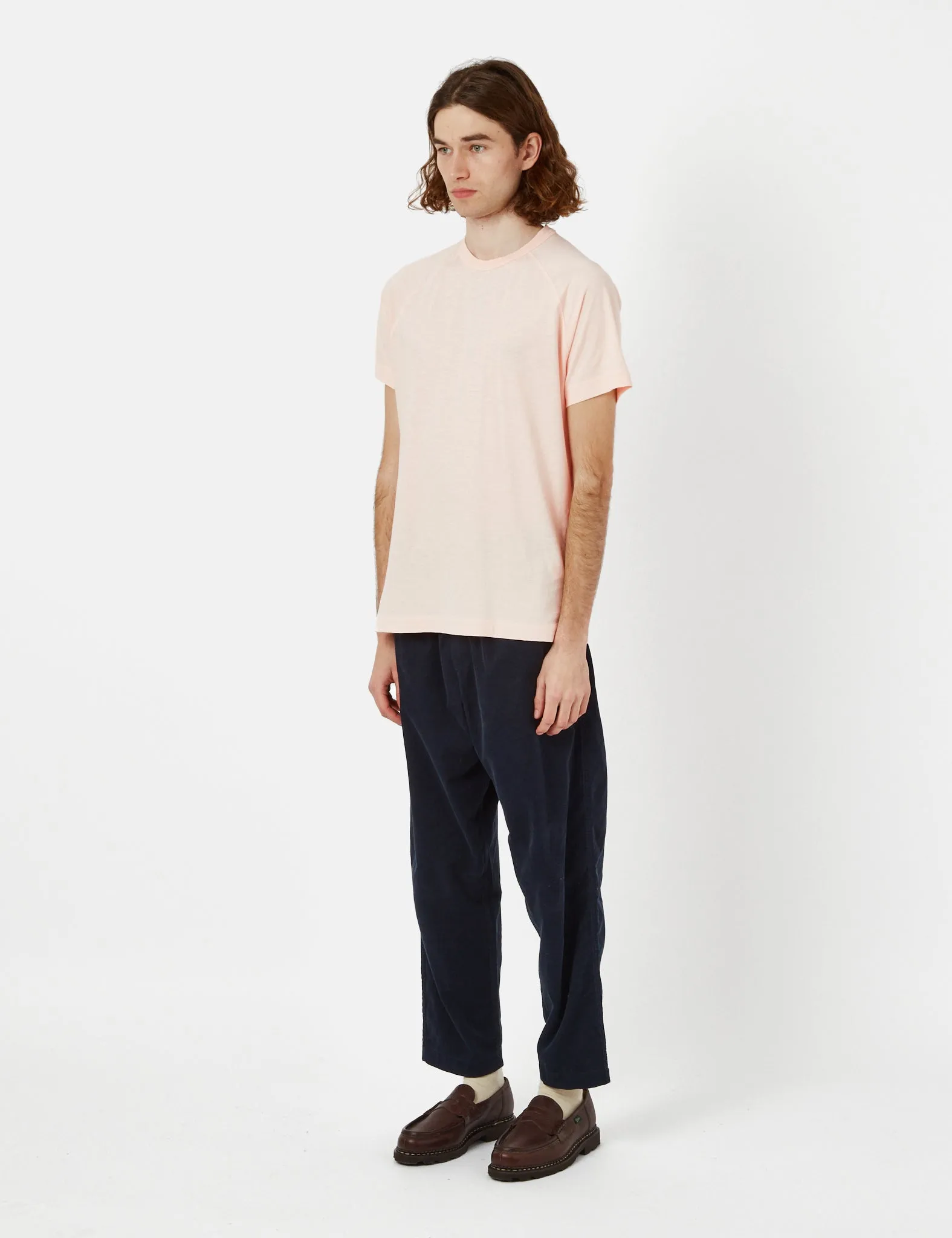 YMC Television Raglan T-Shirt (Organic Cotton) - Pink sold by Article London product image thumbnail 4