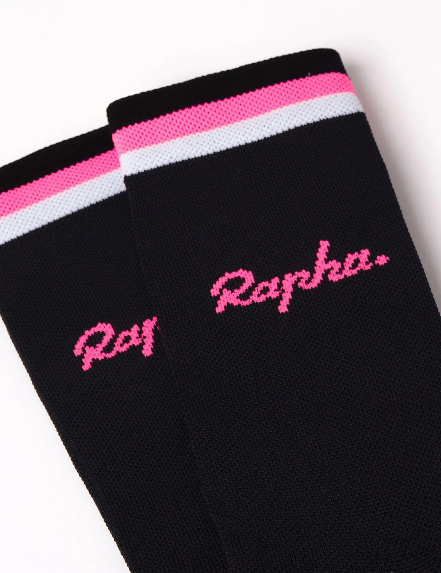 Rapha Logo Socks - Dark Navy / High-Vis Pink / White sold by Article London product image thumbnail 2