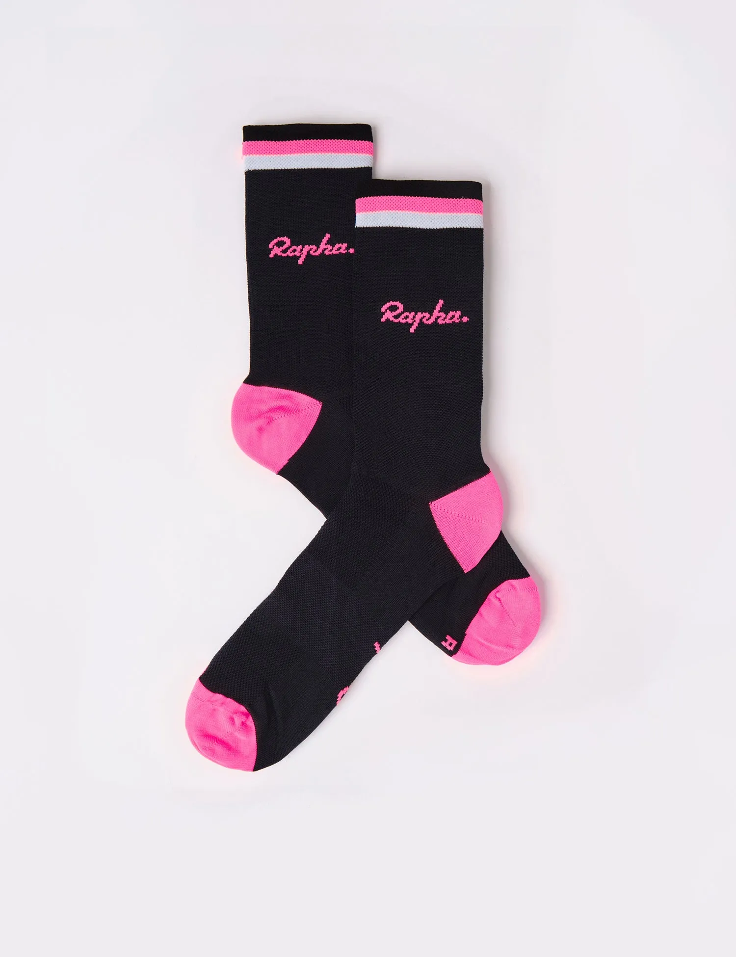 Rapha Logo Socks - Dark Navy / High-Vis Pink / White sold by Article London product image thumbnail 5