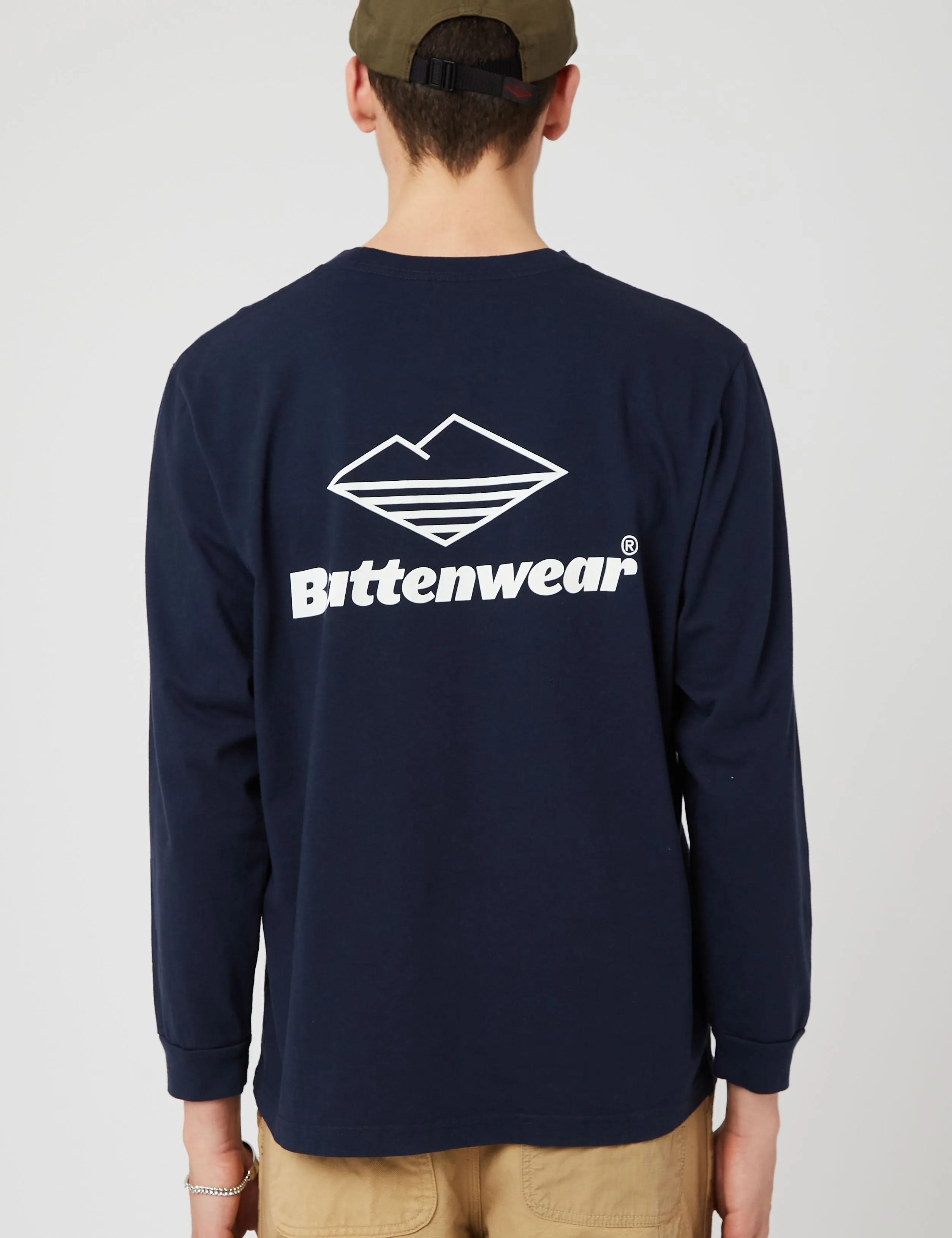 Battenwear Team Long Sleeve Pocket T-Shirt (5.5 oz.) - Navy Blue sold by Article London product image thumbnail 2