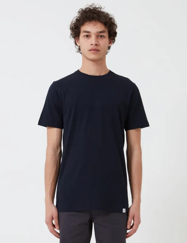 Norse Projects Niels Standard T-Shirt (Organic Cotton) - Navy Blue sold by Article London