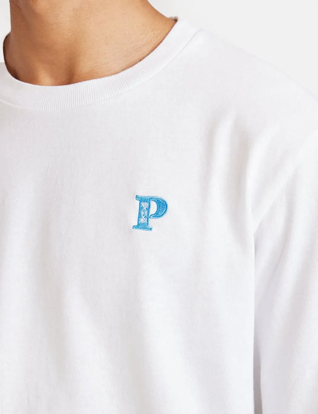 Percival Patch Long Sleeve T-Shirt (Organic) - White sold by Article London product image thumbnail 3