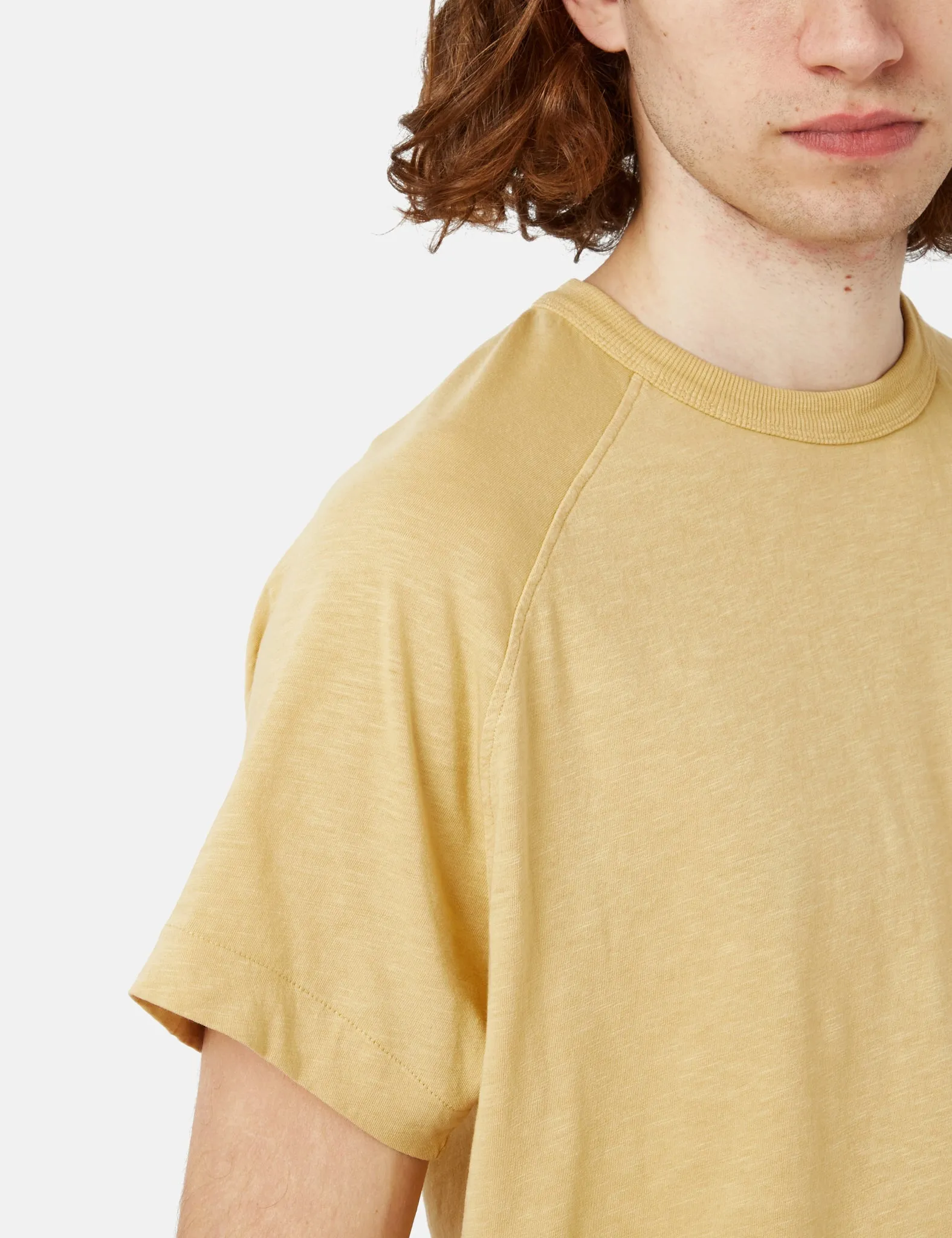 YMC Television Raglan T-Shirt (Organic Cotton) - Sand sold by Article London product image thumbnail 2