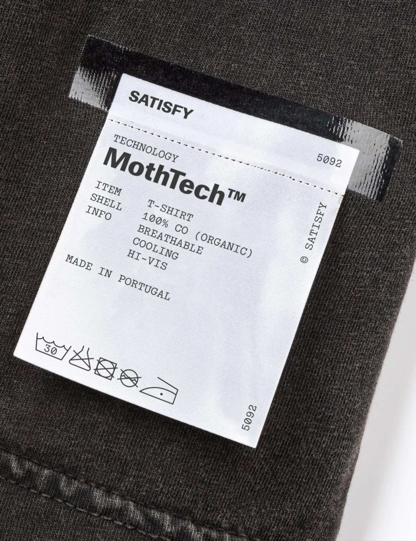 Satisfy MothTech T-Shirt - Aged Black sold by Article London product image thumbnail 2