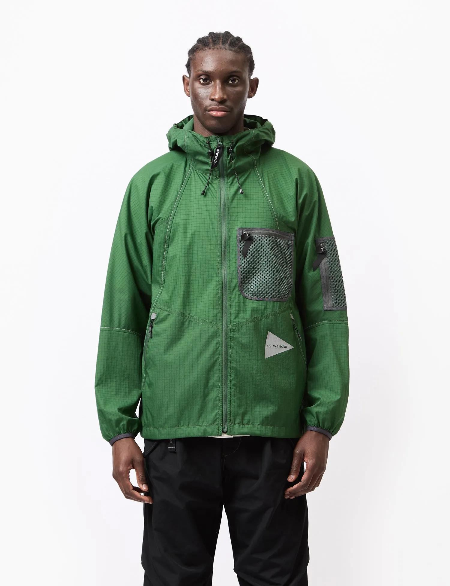And Wander BREATH RIP PULLOVER JACKET Black | BSTN Store