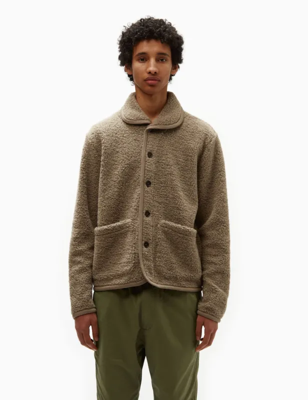 Universal Works Lancaster Jacket (Alvar Fleece) - Stone sold by Article London