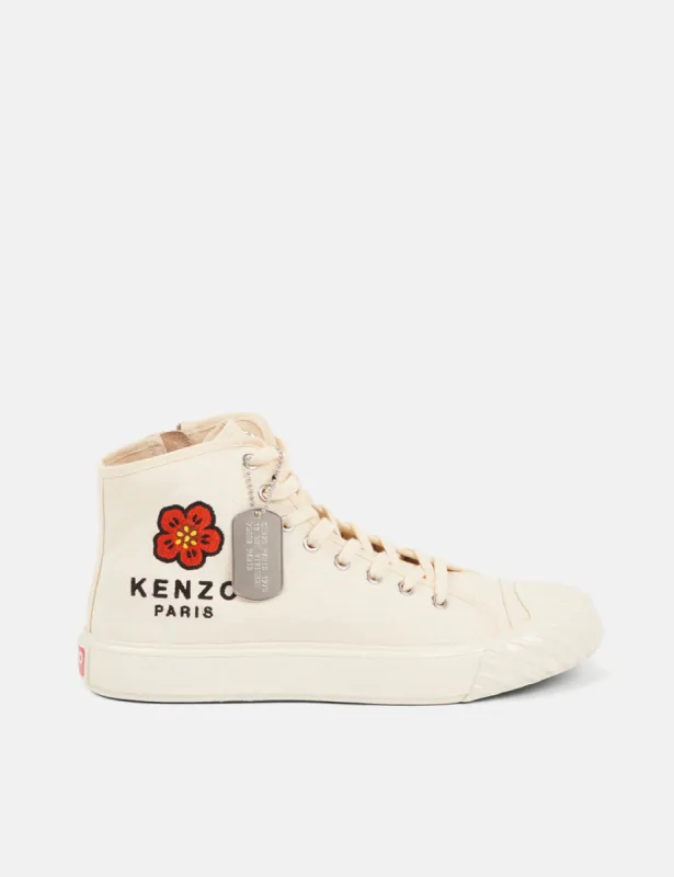 Kenzo Kenzoschool High-Top Trainers - Cream White sold by Article London