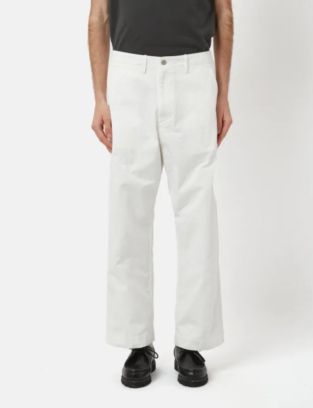 Beams Plus MIL Trousers (Herringbone) - White sold by Article London