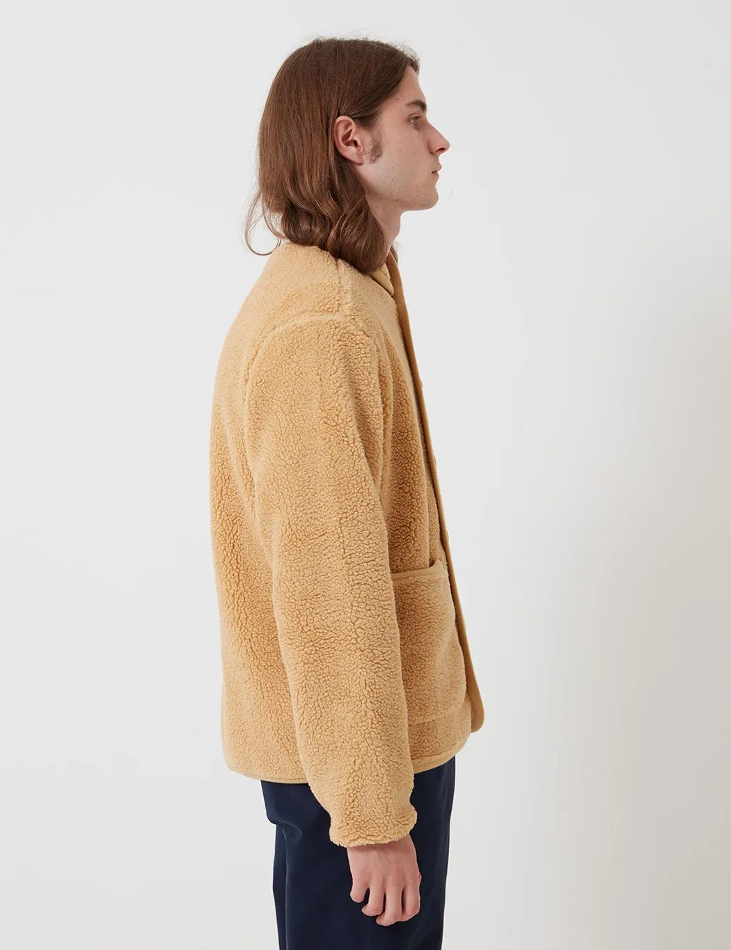 Bhode Fleece Work Jacket - Beige sold by Article London product image thumbnail 5