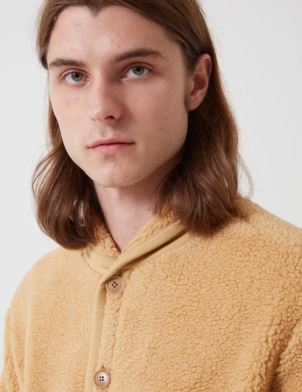 Bhode Fleece Work Jacket - Beige sold by Article London product image thumbnail 3