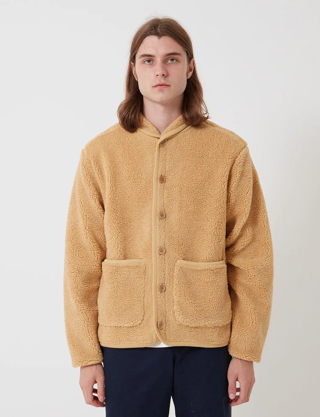 Bhode Fleece Work Jacket - Beige sold by Article London