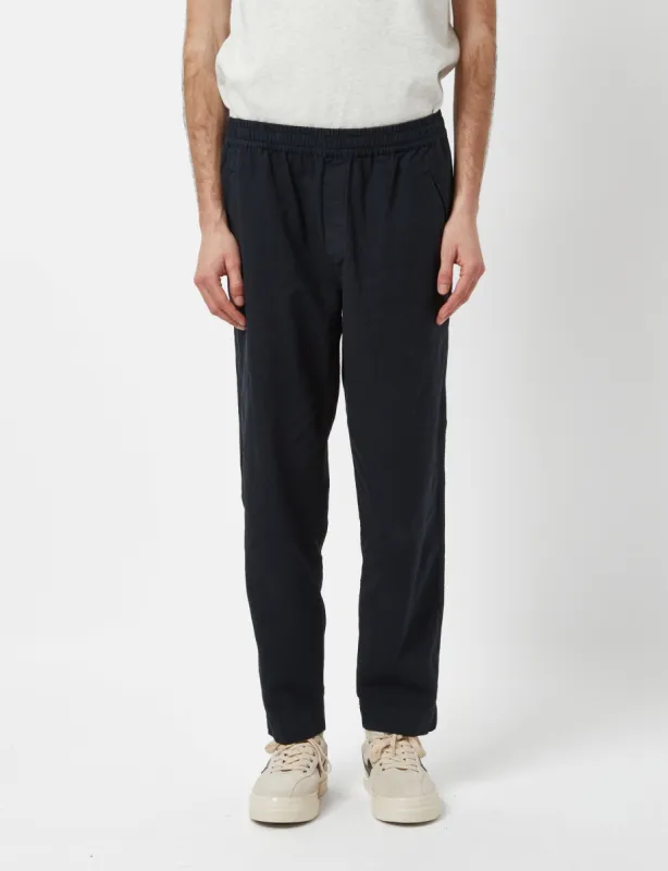 Folk Drawcord Assembly Linen Pant (Relax Taper) - Soft Navy Blue made by Article London