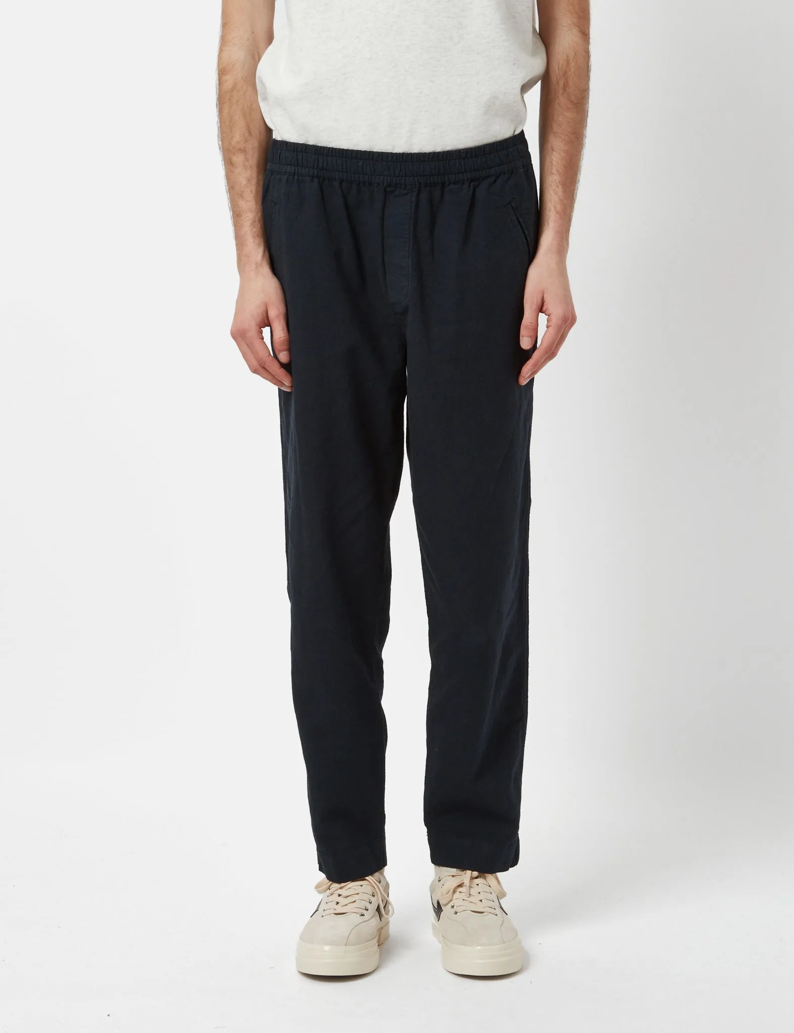Folk Drawcord Assembly Linen Pant (Relax Taper) - Soft Navy Blue sold by Article London