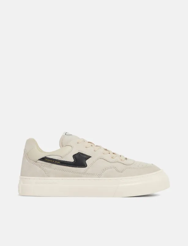 Stepney Workers Club Pearl S-Strike Trainers (Suede Mix) - Ecru/Black sold by Article London