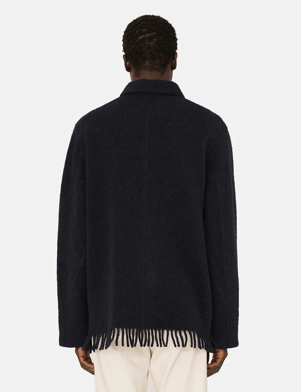 YMC Labour Chore Jacket (Fringe Wool) - Navy Blue sold by Article London product image thumbnail 5