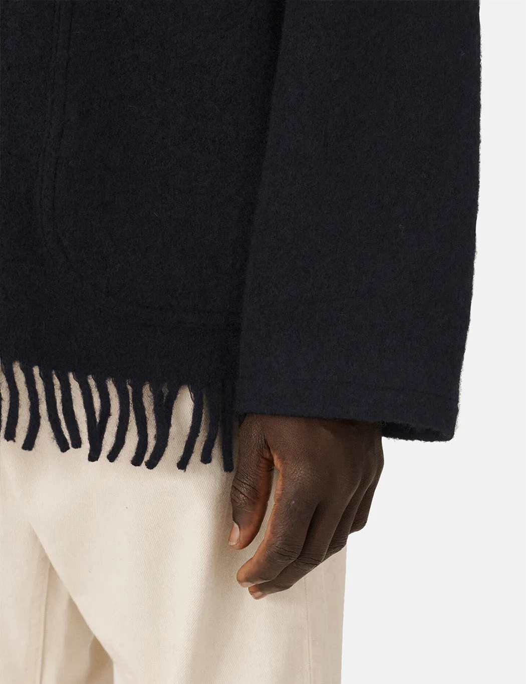 YMC Labour Chore Jacket (Fringe Wool) - Navy Blue sold by Article London product image thumbnail 2