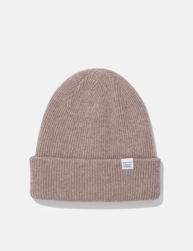 Norse Projects Norse Beanie Hat - Shale Stone Brown sold by Article London