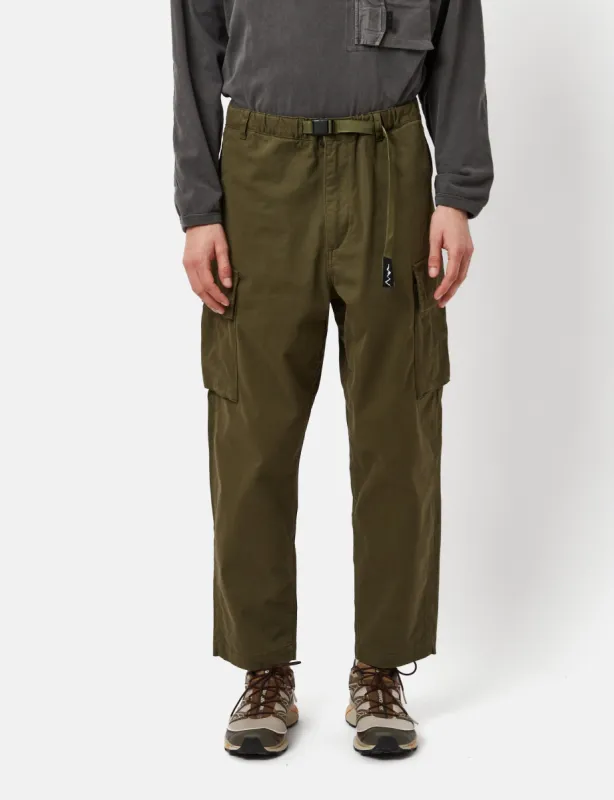 Manastash Flex Climber Wide Leg Pant - Olive Green sold by Article London