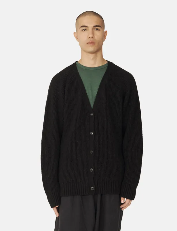 YMC Kurt Cardigan (Mohair) - Black sold by Article London