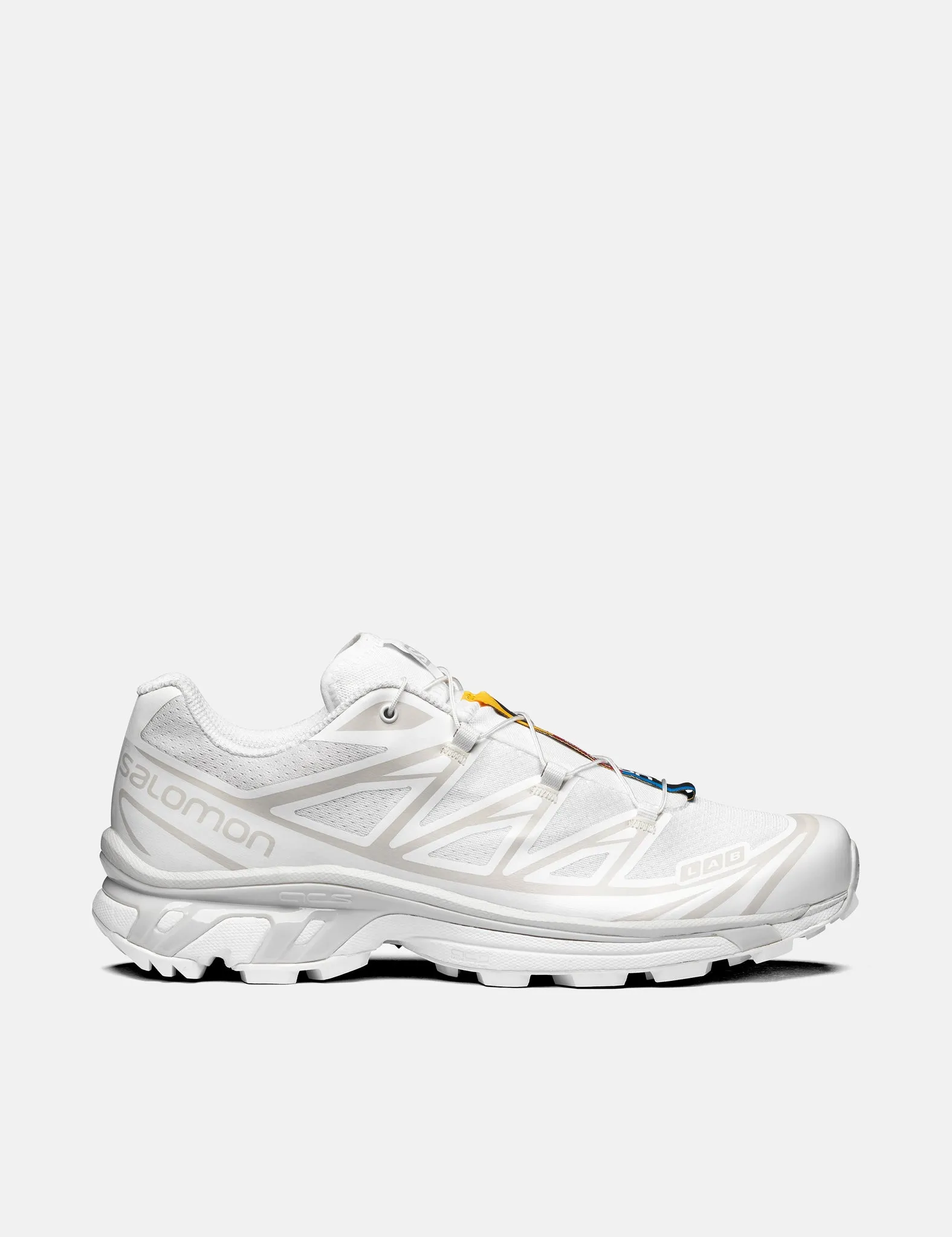 Womens Salomon XT-6 Trainers - White/White/Lunar Rock sold by Article London