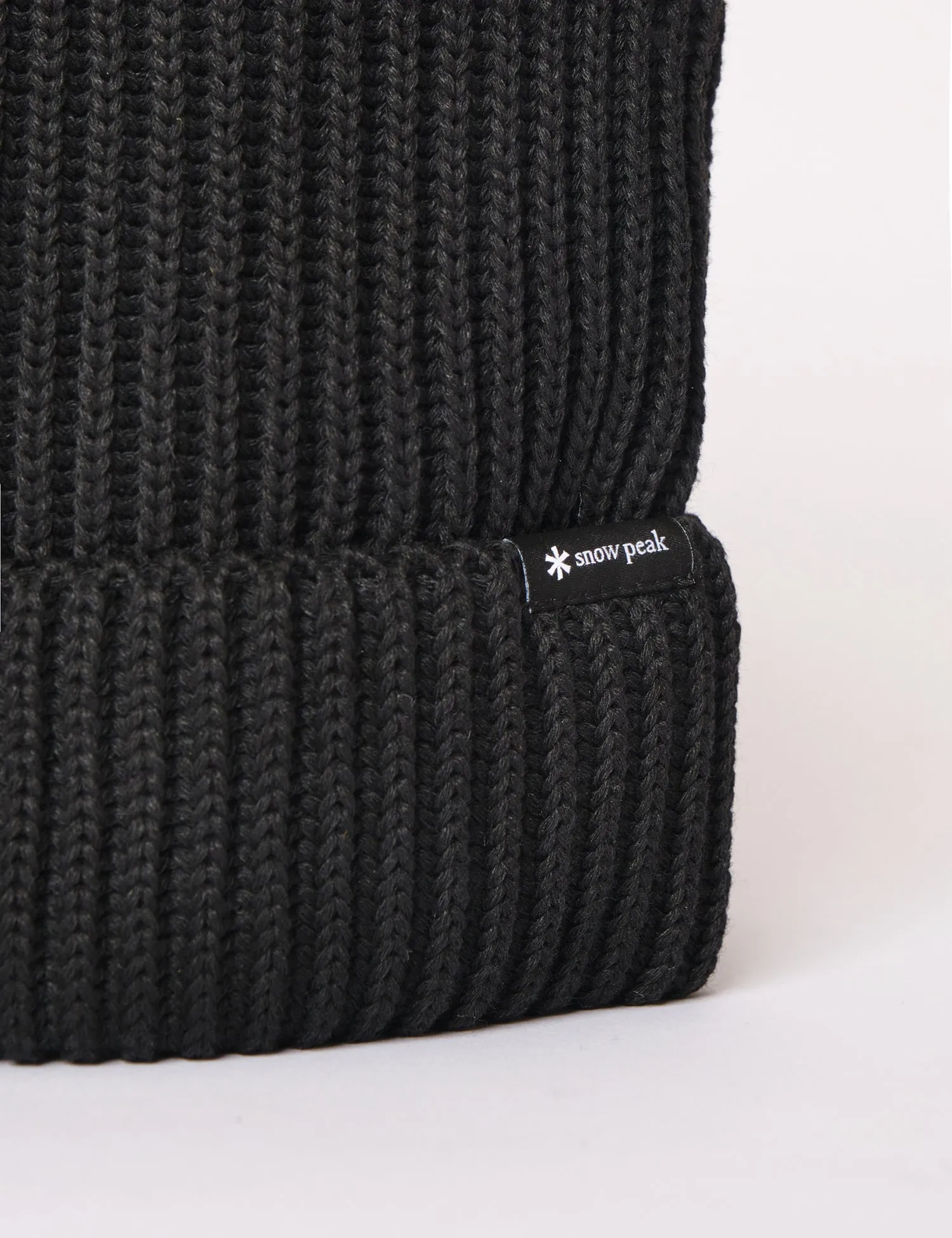 Snow Peak Pe/Co Knit Beanie Hat - Black sold by Article London product image thumbnail 2