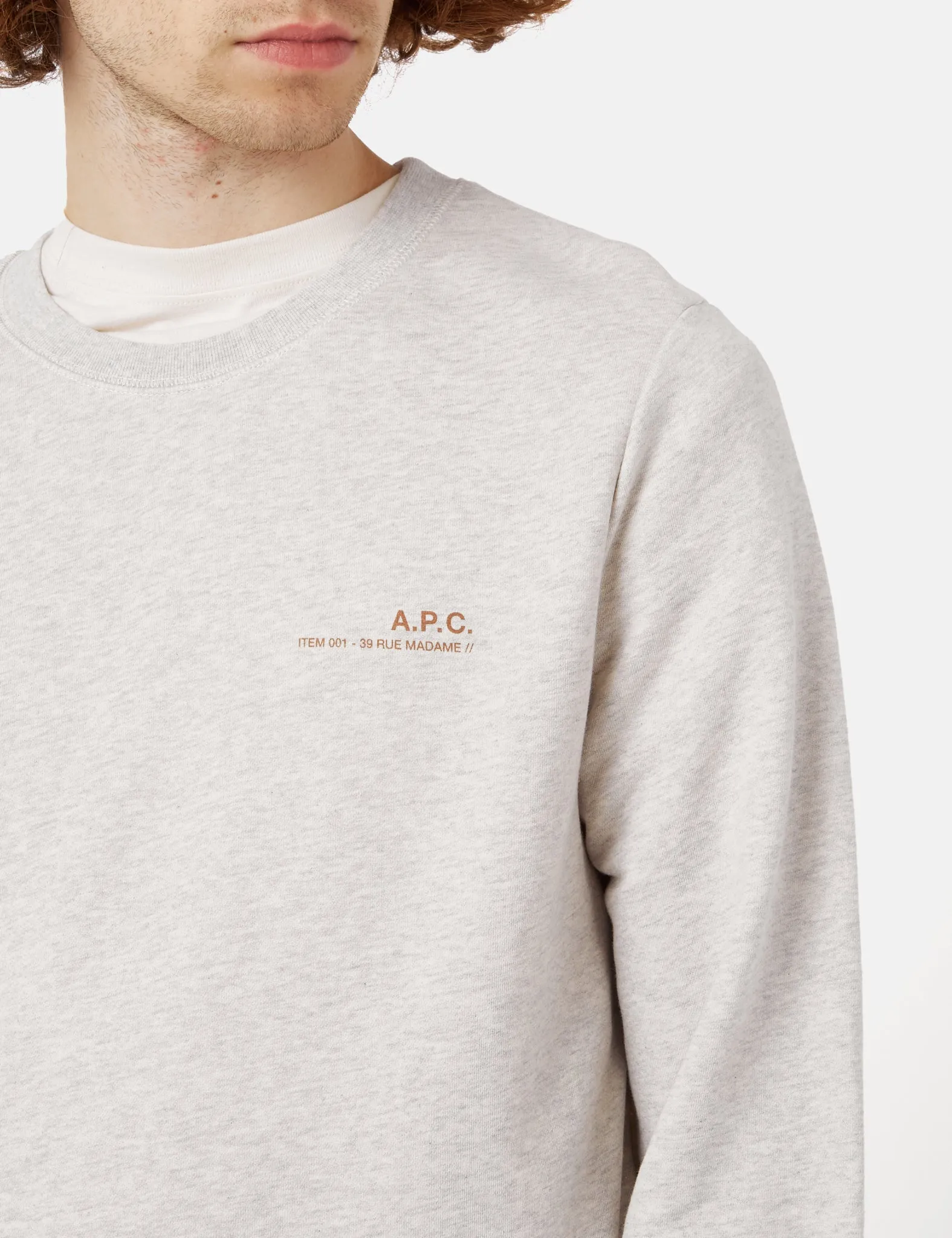 A.P.C. Item H Sweatshirt - Heathered Ecru sold by Article London product image thumbnail 2