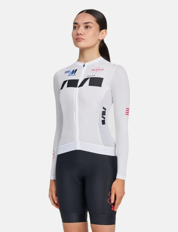 MAAP Womens Trace Pro Air Long Sleeve Jersey - White sold by Article London