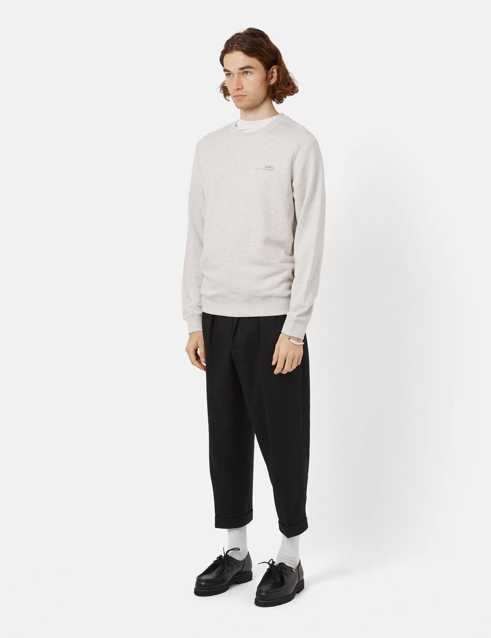 A.P.C. Item H Sweatshirt - Heathered Ecru sold by Article London product image thumbnail 3