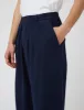 Universal Works Pleated Track Pants (Recycled Cotton) - Navy Blue sold by Article London