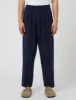 Universal Works Pleated Track Pants (Recycled Cotton) - Navy Blue sold by Article London