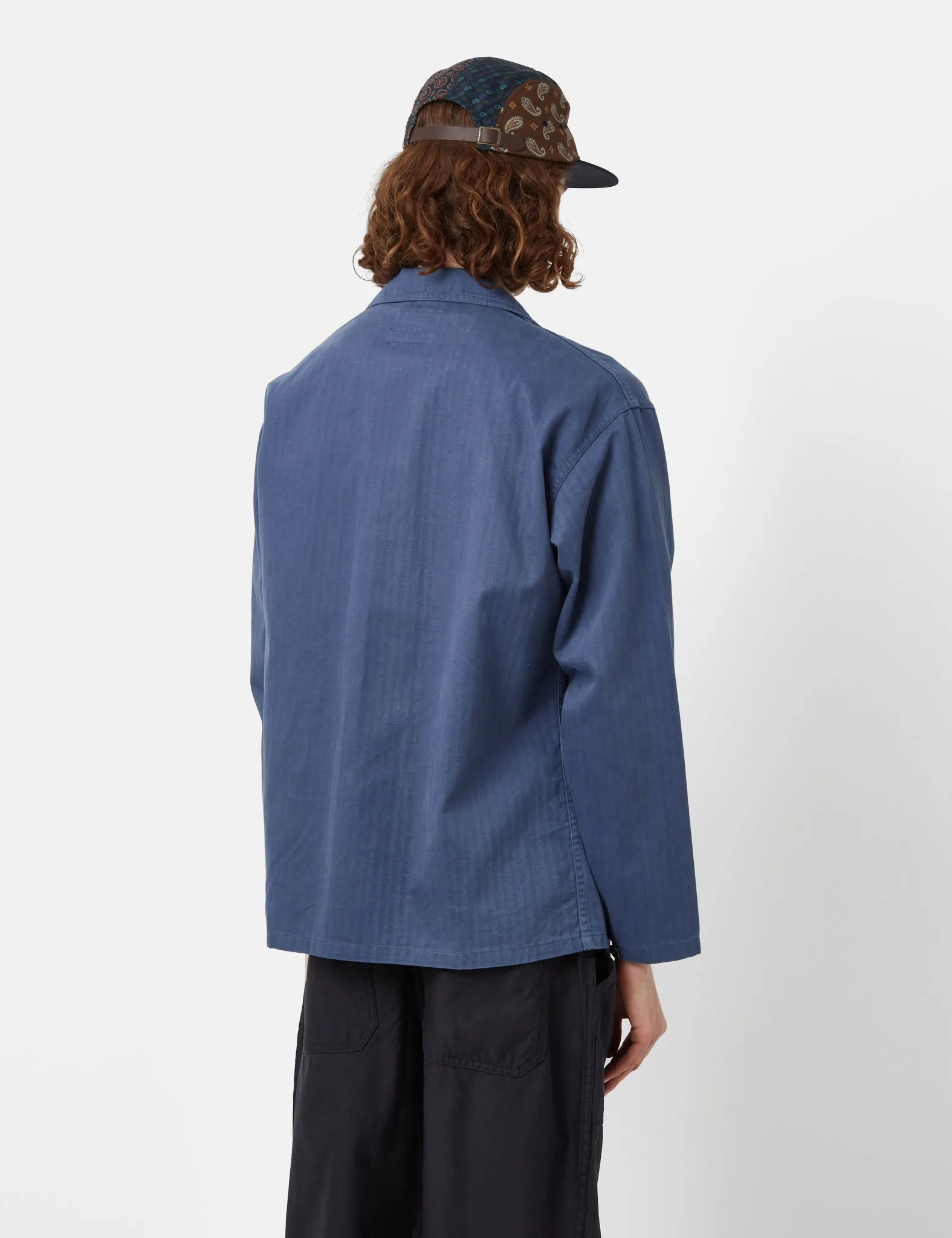Beams Plus MIL Chore Jacket (Supima Herringbone) - Blue sold by Article London product image thumbnail 5