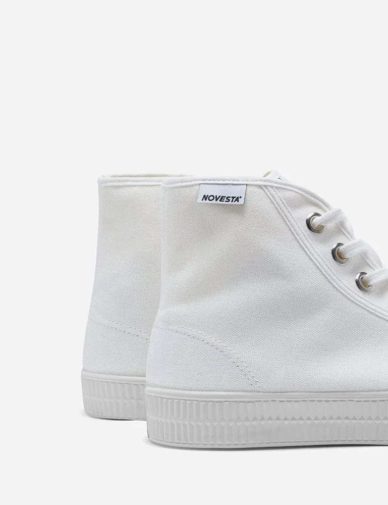 Novesta Star Dribble Hi Trainers (Canvas) - White sold by Article London product image thumbnail 2