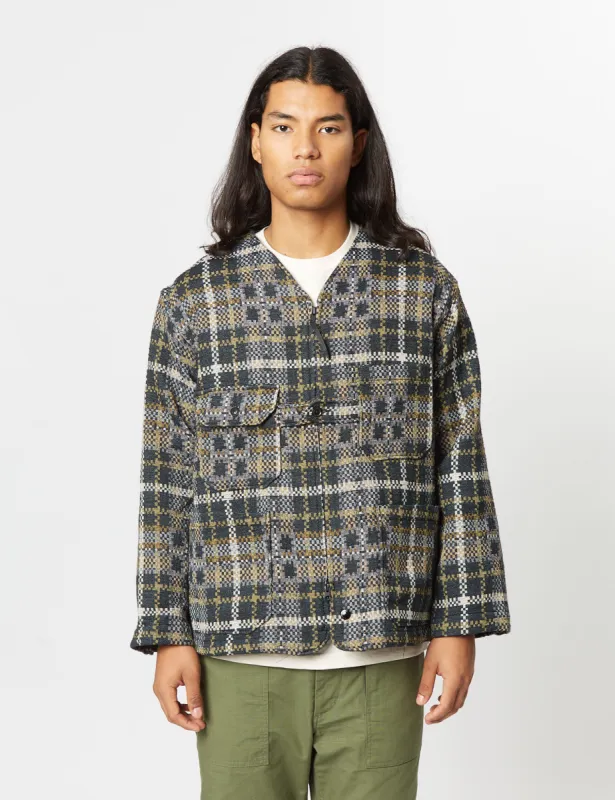 Engineered Garments Shooting Jacket (Plaid) - Black/Tan sold by Article London