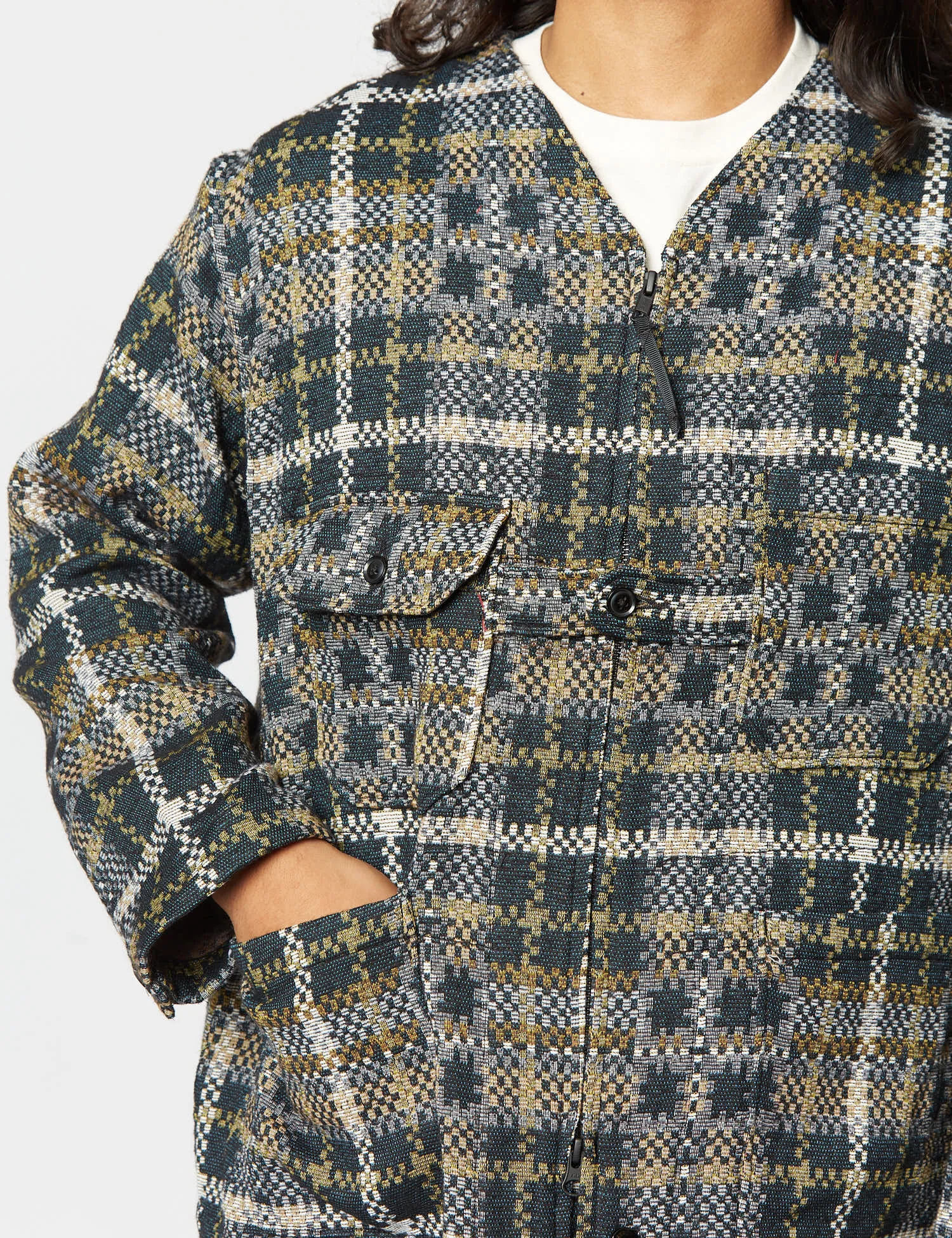 Engineered Garments Shooting Jacket (Plaid) - Black/Tan sold by Article London product image thumbnail 2