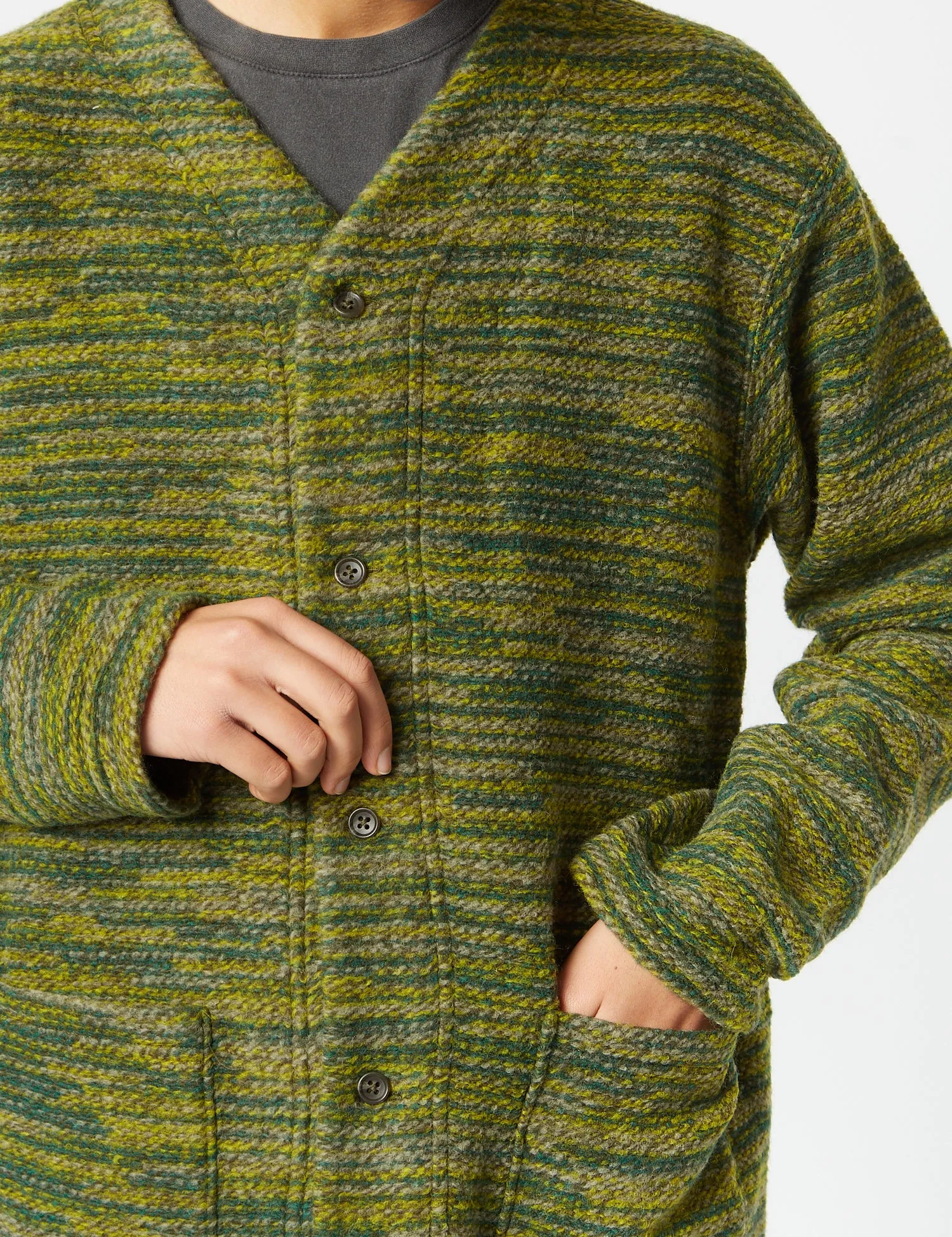 Engineered Garments Knit Cardigan (Wool) - Green sold by Article London product image thumbnail 2