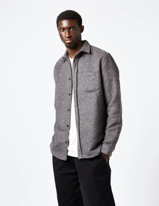 Portuguese Flannel Soft Rude Shirt - Grey sold by Article London