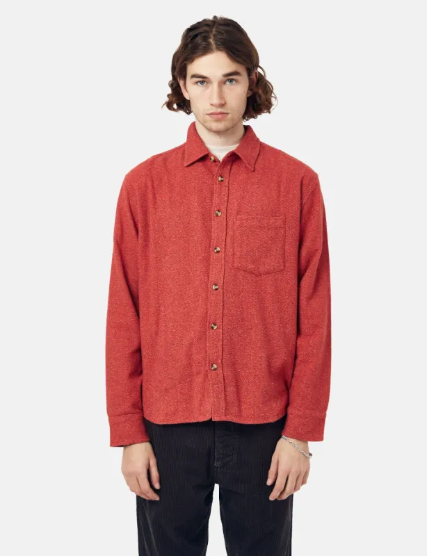 Corridor Recycled Flannel Shirt - Red sold by Article London