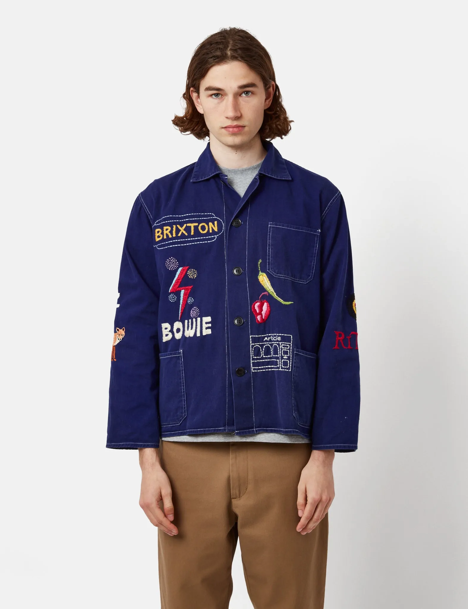 The Wolves Vintage Hand Embroidered Workwear Jacket - The Brixton Jacket sold by Article London
