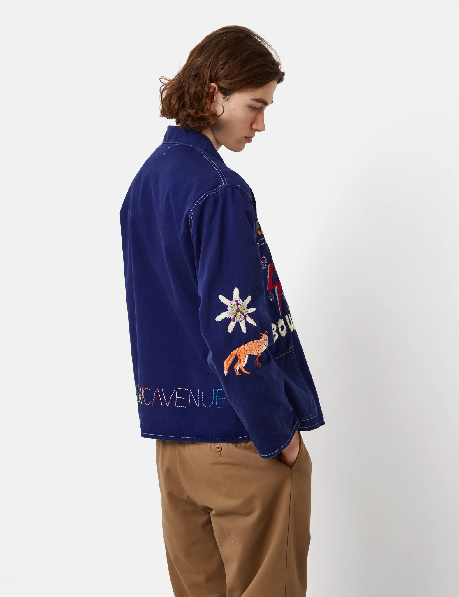 The Wolves Vintage Hand Embroidered Workwear Jacket - The Brixton Jacket sold by Article London product image thumbnail 3