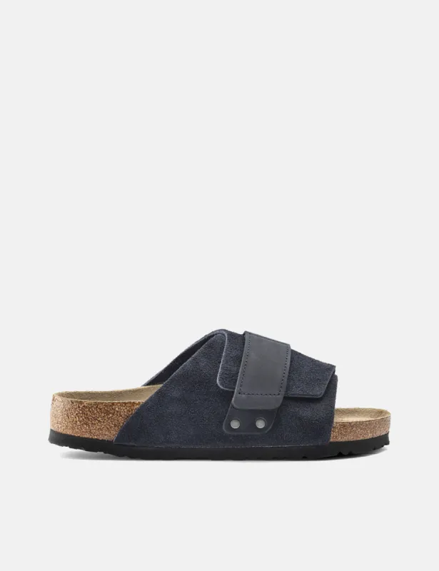 Birkenstock Kyoto Nubuck (Regular, Soft Footbed) - Midnight sold by Article London