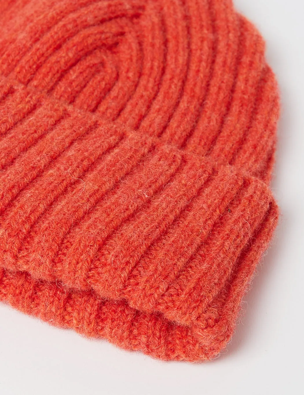 Bhode Rib Beanie Hat (Lambswool) - Inferno sold by Article London product image thumbnail 2