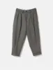 Beams Plus 2 Pleat Flannel Trousers - Grey sold by Article London